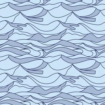 Seamless abstract pattern in blue hues Stock Illustration