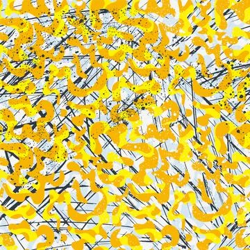 Seamless abstract pattern with chaotic hand drawn lines and dots Stock Illustration