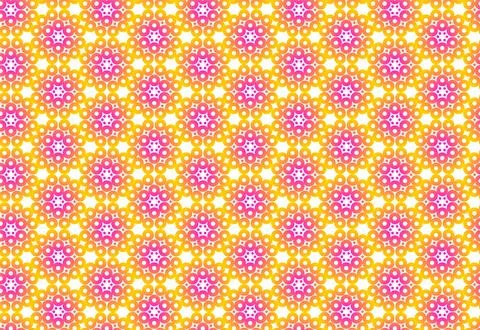 Seamless abstract pattern of circular dots and rings arranged in harmonious.. Stock Illustration