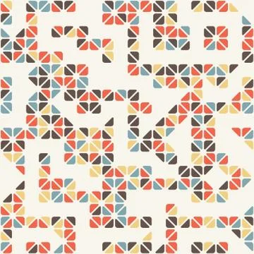 Seamless abstract  pattern of colored triangle Stock Illustration