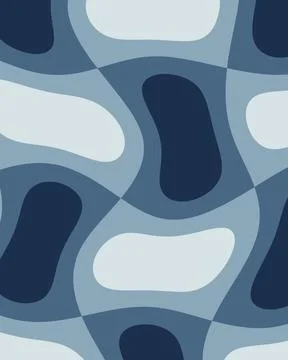 Seamless abstract pattern combining rounded organic forms and angular divis.. Stock Illustration