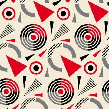 Seamless abstract pattern in constructivism soviet style. Stock Illustration