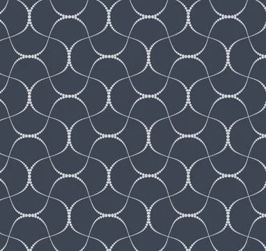 Seamless abstract pattern with delicate dotted wavy lines dark blue Stock Illustration
