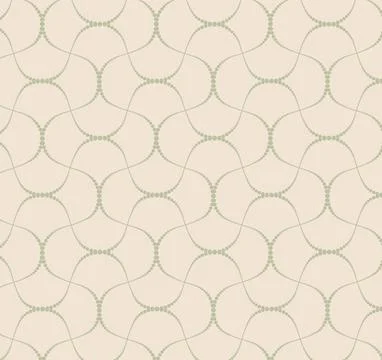 Seamless abstract pattern with delicate dotted wavy lines beige Stock Illustration