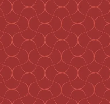 Seamless abstract pattern with delicate dotted wavy lines red Stock Illustration