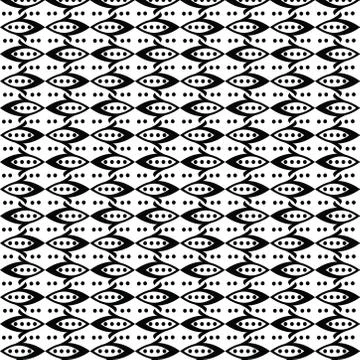 Seamless abstract  pattern design in black and white design. Stock Illustration