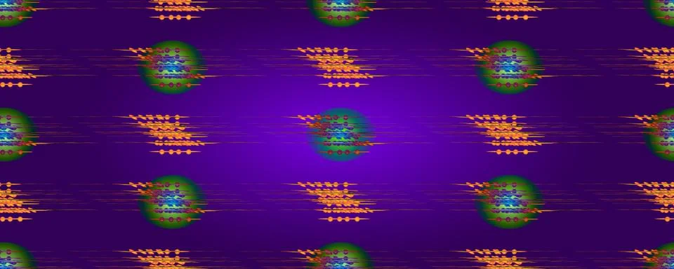 Seamless abstract pattern diffusion on purple background Stock Illustration