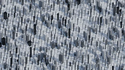 A seamless abstract pattern featuring dense, repetitive vertical prisms in varyi Stock Footage 340237835