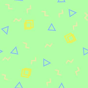 Seamless abstract pattern with geometric shapes as triangle, line, circle. Ve Illustrazione stock