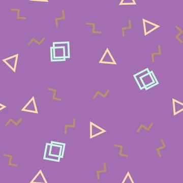 Seamless abstract pattern with geometric shapes as triangle, line, circle. Ve イラスト素材