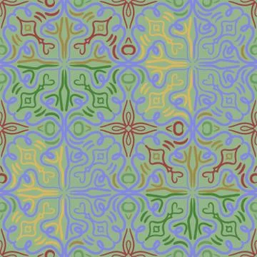 Seamless abstract pattern. Hand drawn vector background. Trendy seamless mand Illustrazione stock