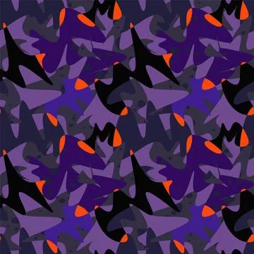 Seamless abstract pattern with hand drawn curved elements for prints, textures,  Stock Illustration