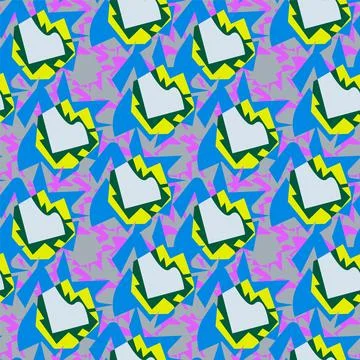 Seamless abstract pattern with hand drawn curved elements for prints, textures,  イラスト素材