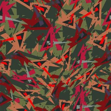 Seamless abstract pattern with hand drawn curved geometry triangle elements for  イラスト素材