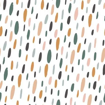 Seamless abstract pattern with hand drawn elements Stock Illustration
