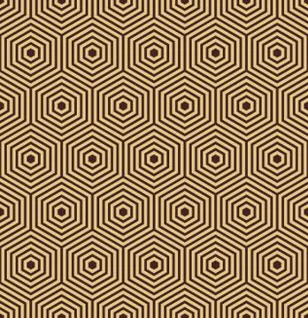 Seamless Abstract Pattern With Hexagons Illustrazione stock
