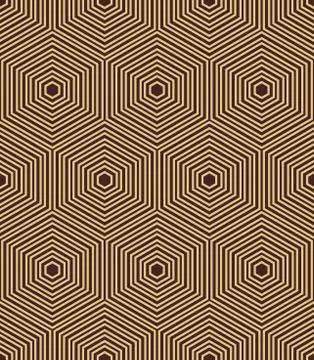 Seamless Abstract Pattern With Hexagons Stock Illustration