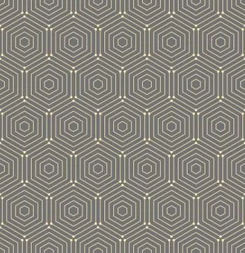 Seamless Abstract Pattern With Hexagons Illustrazione stock