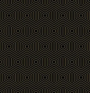 Seamless Abstract Pattern With Hexagons Stock Illustration