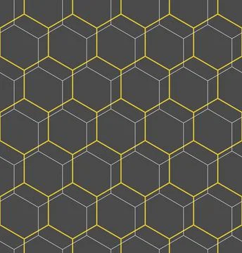 Seamless Abstract Pattern With Hexagons Stock Illustration