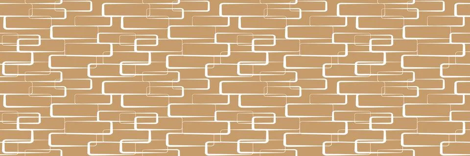 Seamless abstract pattern of intersecting contour shapes imitating rectangles Stock Illustration