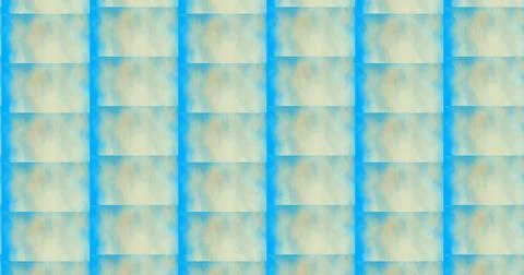 Seamless abstract pattern of light beige and blue rectangles. Stockillustratie