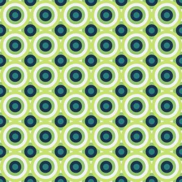 Seamless abstract pattern made by green and blue circles Stock Illustration