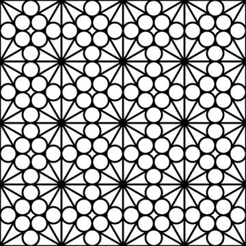 Seamless abstract pattern made with line and circle. ancient ornamental desig 스톡 일러스트