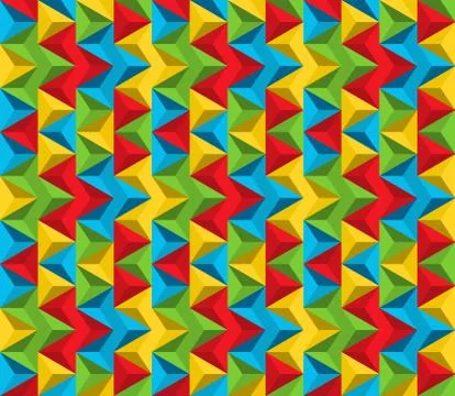 Seamless abstract pattern made of triangles in vivid colors 스톡 일러스트