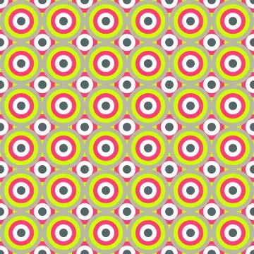 Seamless abstract pattern made by vivid shiny circles Stock Illustration