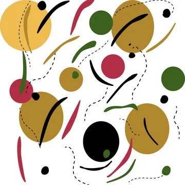 Seamless abstract pattern in the Mid-Century Modern style, Stock Illustration