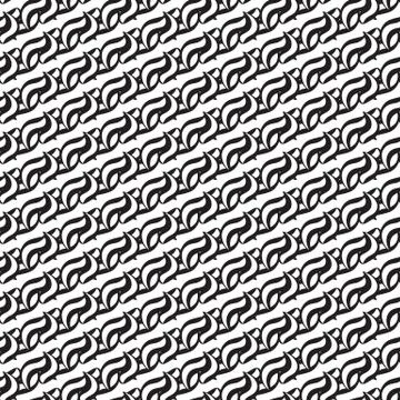 Seamless abstract pattern. Monochrome graphic background line curve. Stock Illustration