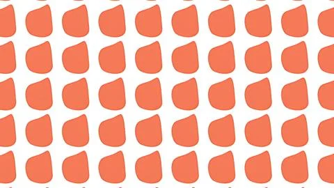 Seamless Abstract Pattern of Orange Organic Leaf Shapes on White Background.. Illustrazione stock