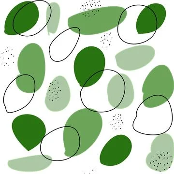 Seamless abstract pattern with organic shapes in green tones. Stock Illustration