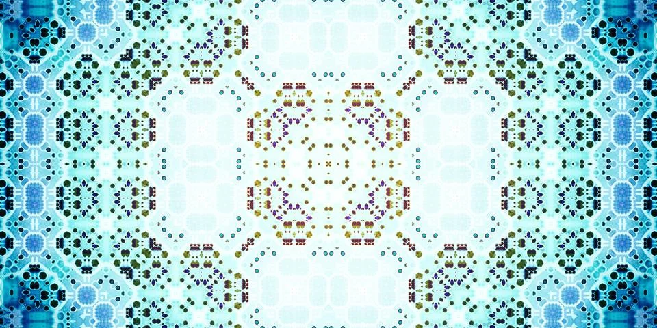 Seamless abstract pattern. Panoramic abstract texture. Kaleidoscope Panoram.. Stock Photos