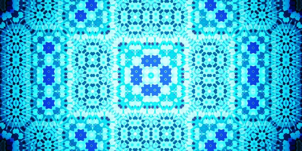 Seamless abstract pattern. Panoramic abstract texture. Kaleidoscope Panoram.. Stock Photos