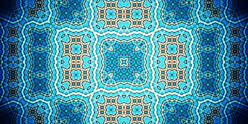 Seamless abstract pattern. Panoramic abstract texture. Kaleidoscope Panoram.. Stock Photos