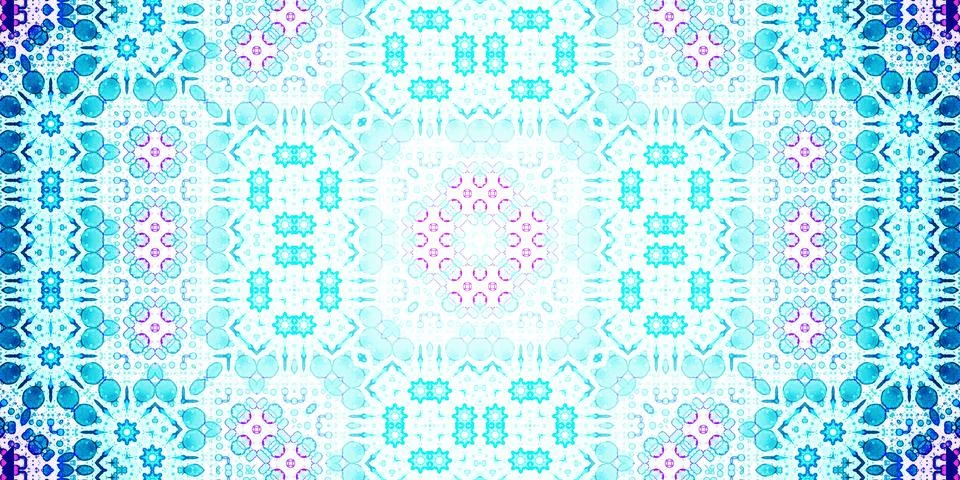 Seamless abstract pattern. Panoramic abstract texture. Kaleidoscope Panoram.. Stock Photos