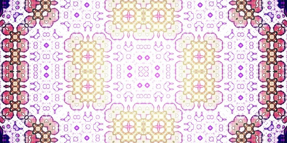 Seamless abstract pattern. Panoramic abstract texture. Kaleidoscope Panoram.. Stock Photos