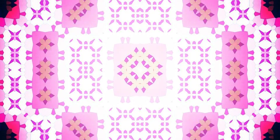 Seamless abstract pattern. Panoramic abstract texture. Kaleidoscope Panoram.. Stock Photos