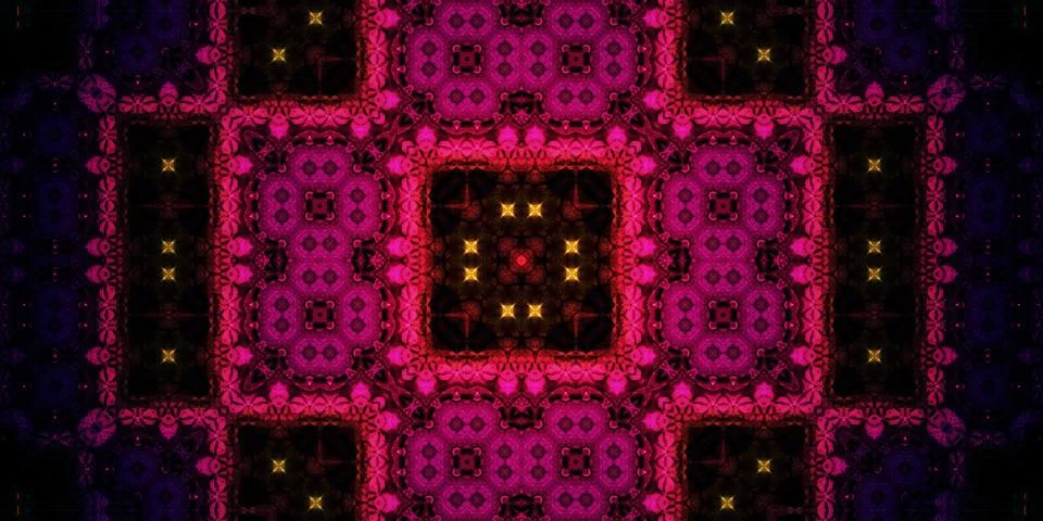 Seamless abstract pattern. Panoramic abstract texture. Kaleidoscope Panoram.. Stock Photos