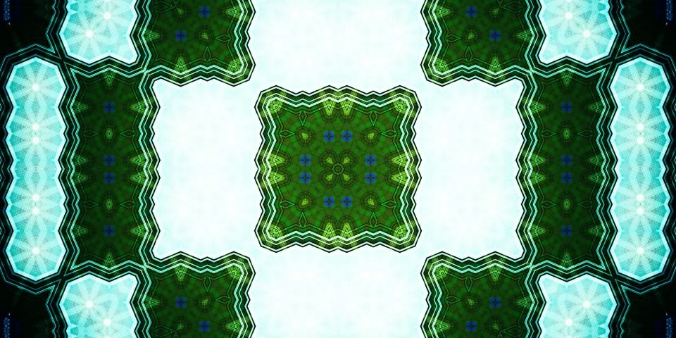 Seamless abstract pattern. Panoramic abstract texture. Kaleidoscope Panoram.. Stock Photos