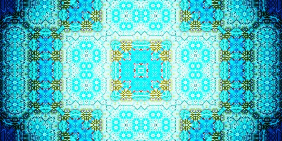 Seamless abstract pattern. Panoramic abstract texture. Kaleidoscope Panoram.. Stock Photos