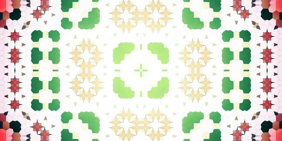 Seamless abstract pattern. Panoramic abstract texture. Kaleidoscope Panoram.. Stock Photos