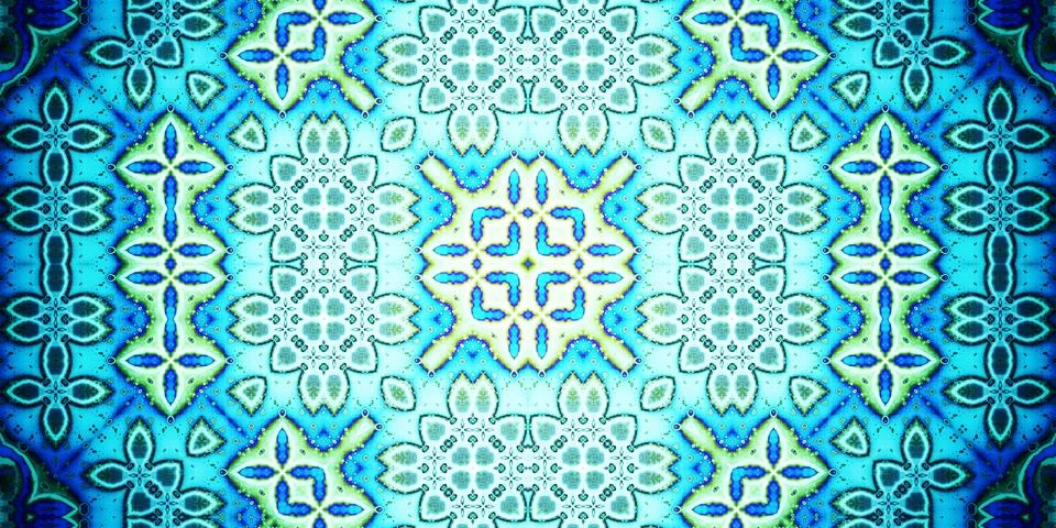 Seamless abstract pattern. Panoramic abstract texture. Kaleidoscope Panoram.. Stock Photos