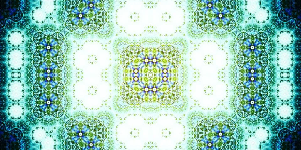 Seamless abstract pattern. Panoramic abstract texture. Kaleidoscope Panoram.. Stock Photos