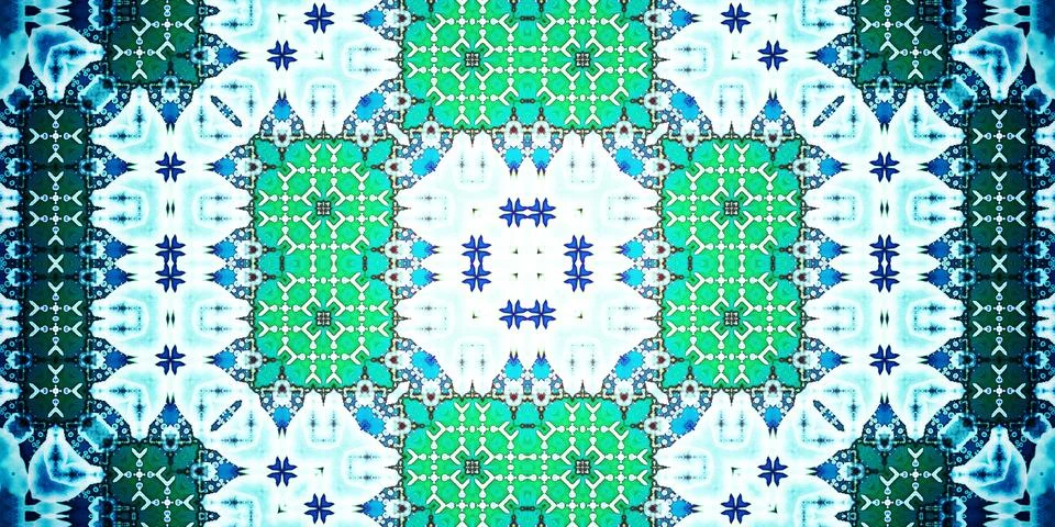 Seamless abstract pattern. Panoramic abstract texture. Kaleidoscope Panoram.. Stock Photos