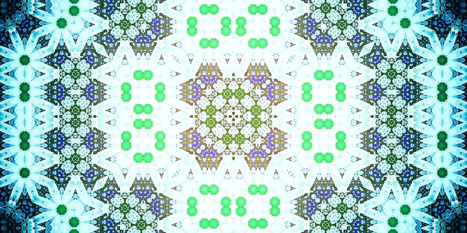Seamless abstract pattern. Panoramic abstract texture. Kaleidoscope Panoram.. Stock Photos