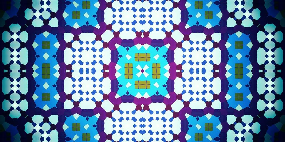 Seamless abstract pattern. Panoramic abstract texture. Kaleidoscope Panoram.. Stock Photos