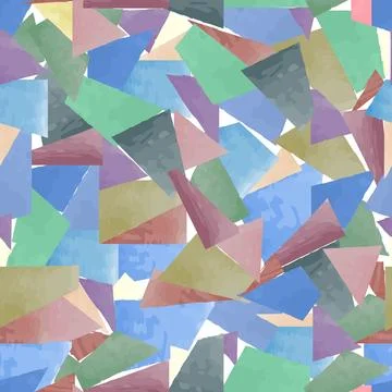 Seamless abstract pattern of pieces of paper on a white background Stock Illustration